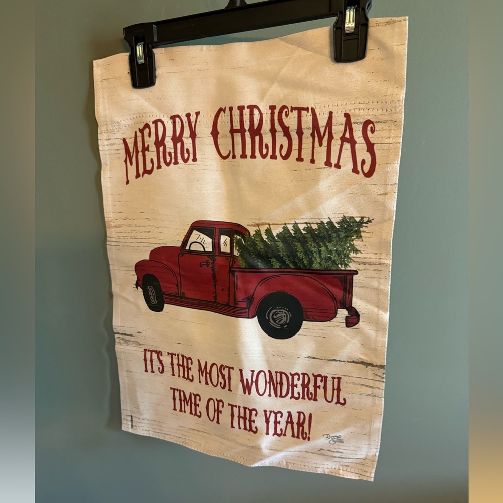 Merry Christmas 2-sided flag- never used